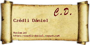 Czédli Dániel névjegykártya